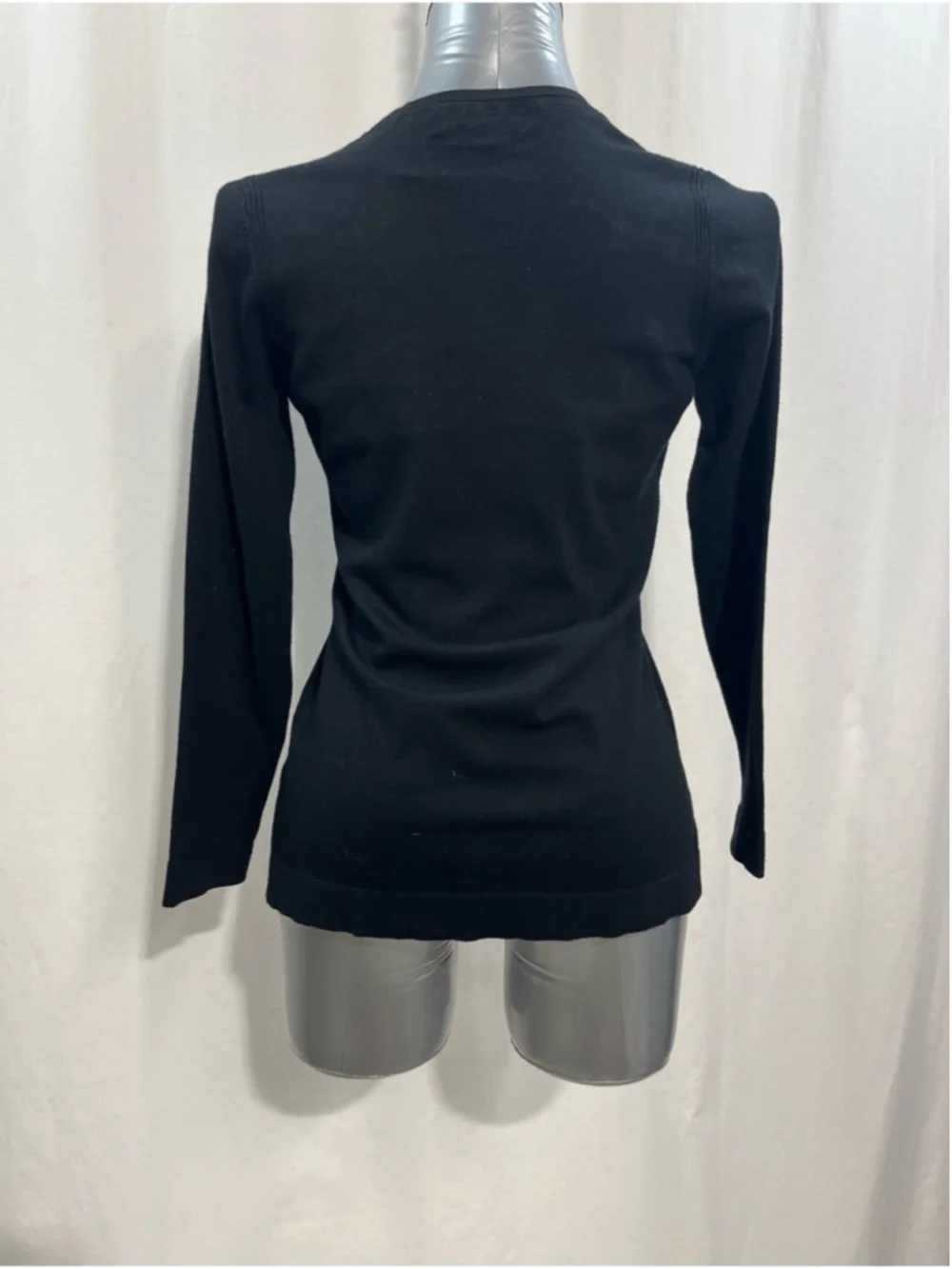 Cleo Black V-Neck Button Front Cardigan woman’s XS business casual office
